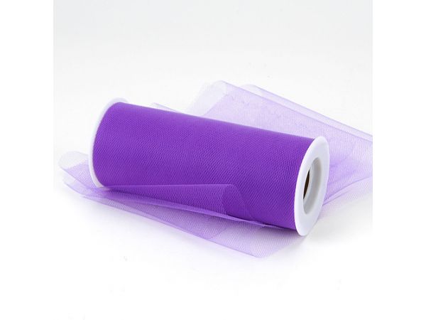 6 inch Purple Premium Polyester Tulle Fabric